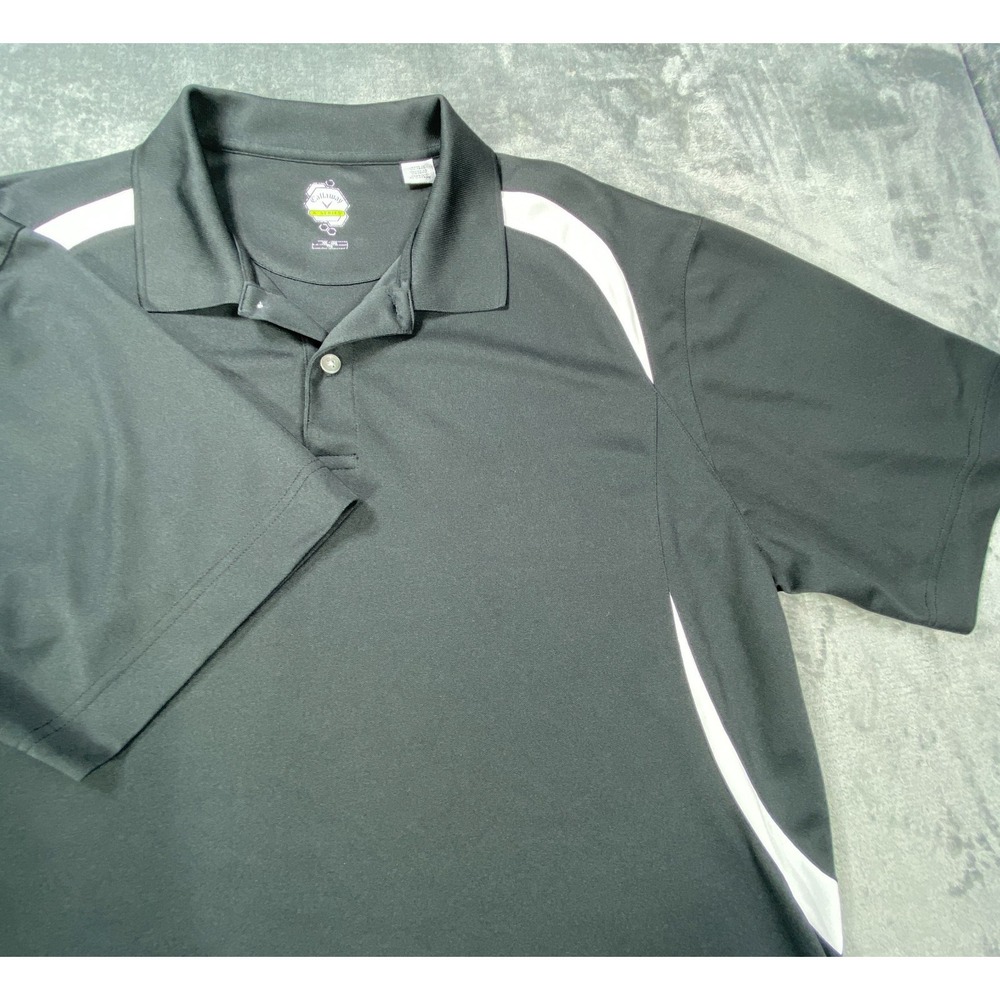 Callaway Polo Shirt Men 2XL XXL Black X Series Performance Quick Dry Active Golf